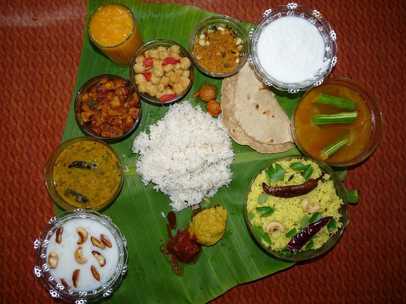 A lunch plate at Sri Ram Cafe, Koramangala